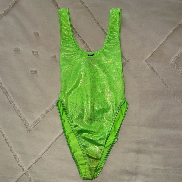 I heart raves Lime Green Bodysuit | NWOT - Picture 2 of 3